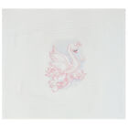 Baby Girls White & Pink Muslin Swaddles (3-Pack), 1, hi-res